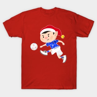 Japan football Christmas elf. Football World Cup soccer T-Shirt T-Shirt